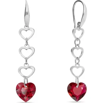 Náušnice Náušnice červené se Swarovski Elements Feeling KWS64328SC Scarlet