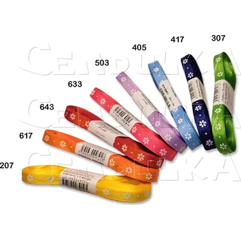 Stuha Stuha taftová 9mm tisk sv. fialová