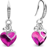 Náušnice růžové se Swarovski Elements Bliss KWCMIX2808F Fuchsia