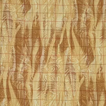 Šatovka béžová, káro a ornamenty, š.145