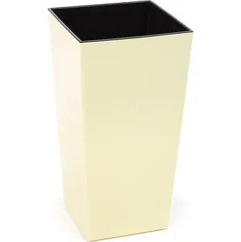 Květináč Plastový květináč Finezia 400x400 mm, vanilka (119505 007 LA548 FINEZJA vanilka lesk 400x400 obal)