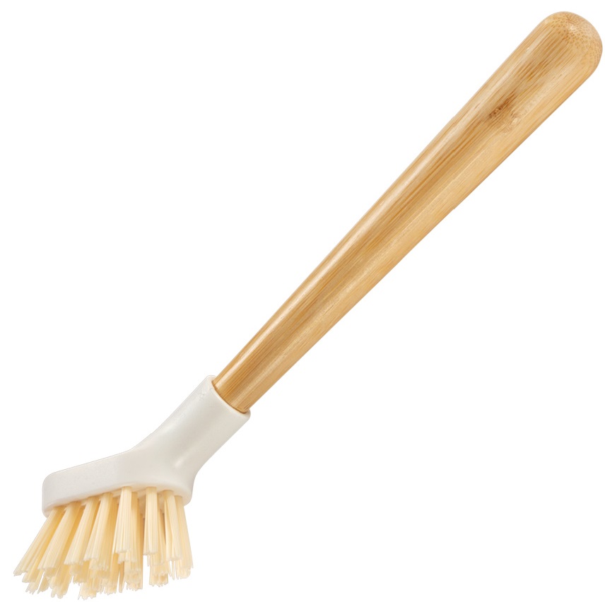 Tescoma Clean Kit Bambus Handbürste – Sanfte Nylonborsten, Bambusgriff, 8 Cm Durchmesser