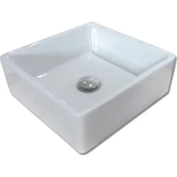 Umyvadlo Maxwhite 8010 CREMONA Umyvadlo keramické čtvercové na desku 38x38x13cm
