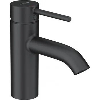 Vodovodní baterie Bozz - umyvadlová páková baterie 75, s odpadovou soupravou push-open, černá 382663976