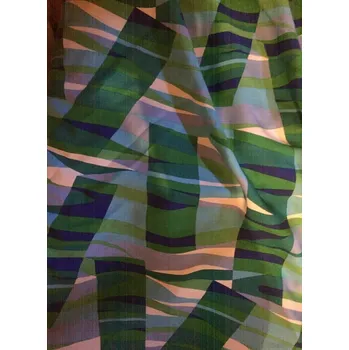 Látka plátno z viskózy zeleno modré, Barva Zelená, Materiál 100% Viskoza