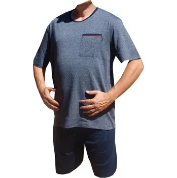 Pánské pyžamo xcena Pyžamo bavlněné melír Velikost: XL