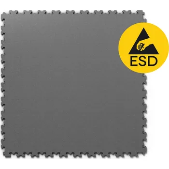 Umělý povrch PVC dlažba Mosolut Machine Industrial ESD - Grafit