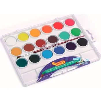 Vodová barva JOVI vodovky 2v1 18 barev - vodové barvy s paletou