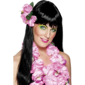 Karnevalový doplněk Smiffys Havajský květ do vlasů růžový
