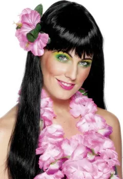 Karnevalový doplněk Smiffys Havajský květ do vlasů růžový
