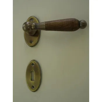 Dveřní kování Rozetové kování klika dřevo starobronz Vložka FAB