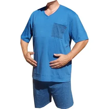 Pánské pyžamo xcena Komplet bavlněný s krátkou nohavicí Velikost: XXXL