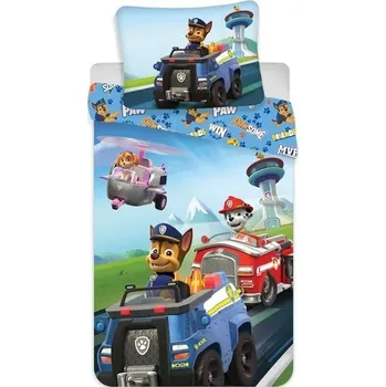 Povlečení Jerry Fabrics Paw Patrol 259 140 x 200, 70 x 90 cm zipový uzávěr