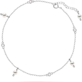 Náramek Řetízek na nohu bílý se Swarovski Elements Milo BA5818W White