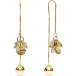 Náušnice zlaté se Swarovski Elements Vinber Gold KWKLG6428GS Golden Shadow