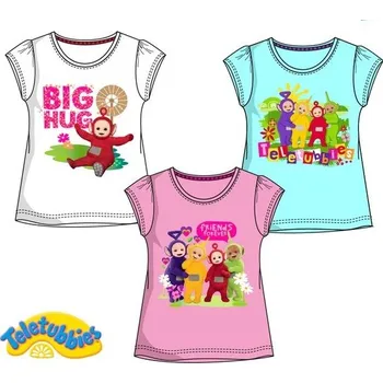 Dívčí bavlněné tričko - Teletubbies - Barva bílá, vel. 116