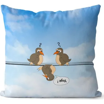 Dekorativní polštářek Polštář Yoga! (Velikost: 40 x 40 cm)