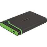 TRANSCEND 4TB StoreJet 25M3C SLIM, 2.5”, USB-C (3.1 Gen 1) Externí Anti-Shock disk, tenký profil, šedo/zelený