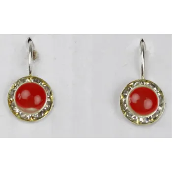 Náušnice UNI Náušnice visací A015 Barva: červená