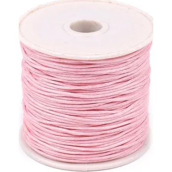 Nit Šňůra bavlněná Ø1 mm voskovaná - 17 růžová dětská