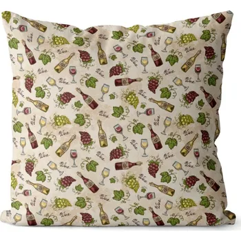 Dekorativní polštářek Polštář Víno a zase víno (Velikost: 40 x 40 cm)