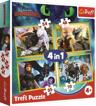 Puzzle Trefl Puzzle 4v1 Jak vycvičit draka