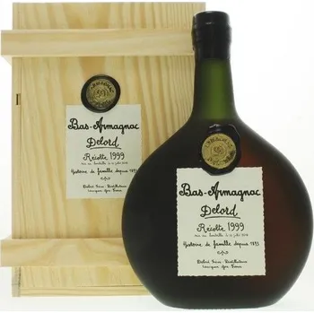 Brandy Armagnac Delord Millésimés - 1999, 40% 0,7 (Dřevěný obal)