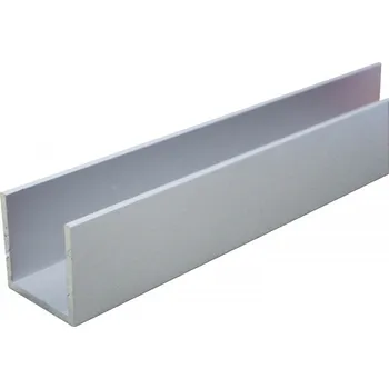 Hliníkový U-profil nerez efekt A1/C31 rovnoramenný 15/15/15/2 mm, Cena za 1m- Prodejní jednotka: 1 tyč po 6 m | Stavebniny Kovy Hliník
