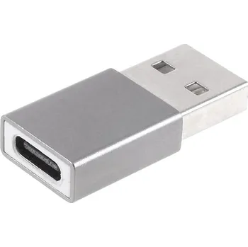 Datový kabel Redukce / adaptér USB-C samice / USB-A samec - šedá