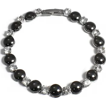 Náramek Dámský náramek z chirurgické oceli černý S1091230