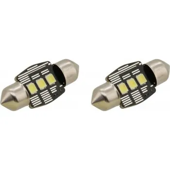 Autožárovka Compass Žárovka 3 LED SMD 12V suf.11X32 SV8.5 NEW-CAN-BUS bílá 2ks, SV8.5 (sufit), 33826