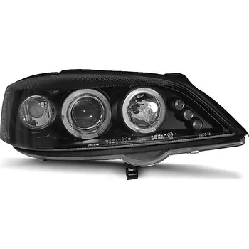 Přední světlomet TUNING-TEC Přední světla Opel Astra G 98-04 Angel Eyes - černé + diody