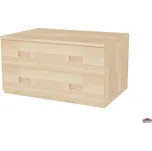 Domestav - DOMINO Skříň 2 zásuvková hloubka 456 buk cink mořený