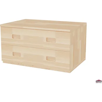 Komoda Domestav - DOMINO Skříň 2 zásuvková hloubka 456 buk cink mořený