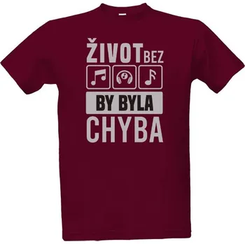 Tričko s potiskem Život bez hudby pánské