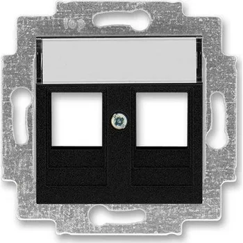 Kryt dvojzásuvky komunikační přímé 5014H-A01018 63 onyx Levit ABB