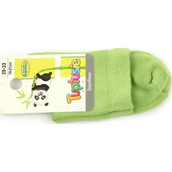 Dámské ponožky TupTusie Dětské bambusové ponožky zelené, 10/12 cm