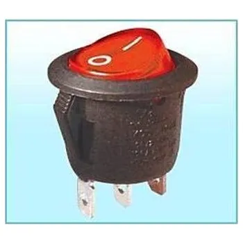 vypínač Vypínač kolébkový kulatý červený