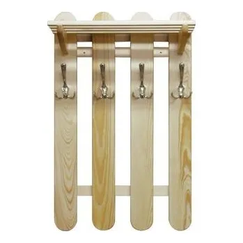 Věšák Věšák s poličkou LUX 80/4 KL-353 z borovicového masivu