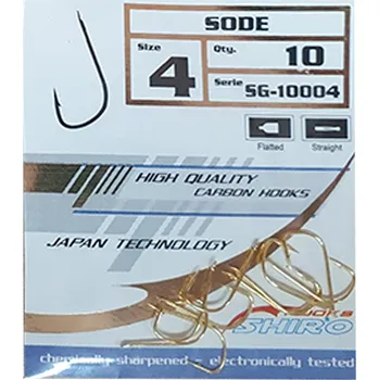 Rybářský háček SHIRO- Háčky Sode s lopatkou - 10ks - vel. 6 - VÝPRODEJ