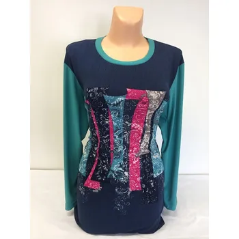 Dámská tunika Dámská halenka JINAS , Barva Modrá, Velikost XXL 48, Materiál 98% Polyester 2% Lycra