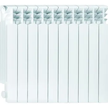 Radiátor Radiátor HLINÍKOVÝ G500F 10-segmentový WHITE universální s IONTY STŘÍBRA - ANTIBAKTERIÁLNÍ