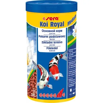 Krmivo pro rybičky sera Koi Royal Nature Medium 1000 ml (Vyvážené základní krmivo pro Koi ke krmení po celý rok)