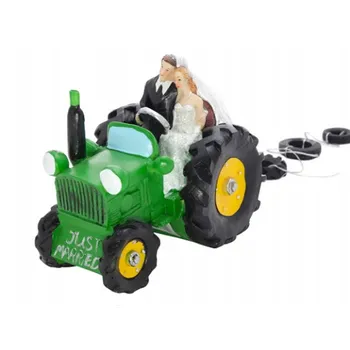 Svatební dekorace Partydeco Novomanželé na traktoru