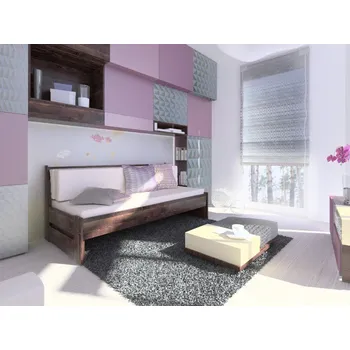 Postel Postel ARLETA TWIN Senior LEVÁ HP 121STL, masiv SMRK