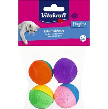 Hračka pro kočku Vitakraft Měkké míčky guma hračka kočka 4ks