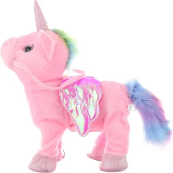 plyšák Jednorožec 3 barvy plyšový na baterie růžový