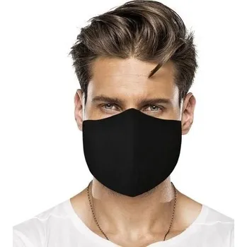 rouška Bellatex Rouška dvouvrstvá bavlněná černá 1 ks