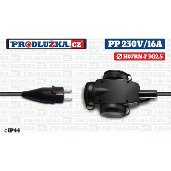 Prodlužovací kabel Prodlužka.cz Prodlužovací přívod trojzásuvka ABL 230V/16A/3G2,5 M: Délka 50 m