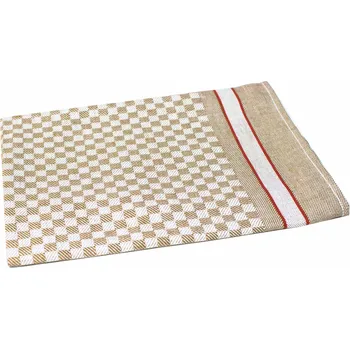 Ručník Snový svět KARO hnědé - lněný ručník